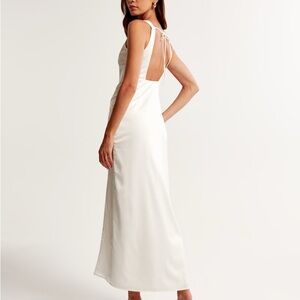 Abercrombie White Satin Dress